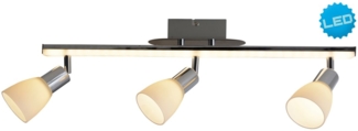 LED Deckenleuchte chrom, satiniert, opal Näve Ibiza 5 flg.