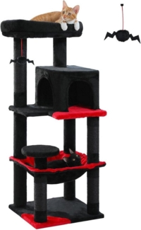 Purpurra Kratzbaum Katzenbaum mit Metall Plüsch Hängematte 116cm/ 143 cm