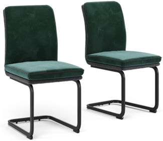Vicco Freischwinger Grün 2er Set, Eleganza