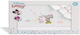 Interbaby MN003-12 Disney Baby-Krippe Laken Minnie Mouse Weiss/Rosa