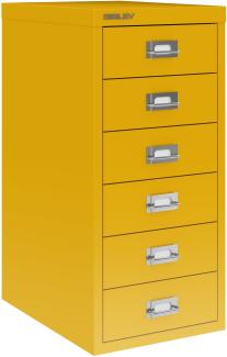 Bisley MultiDrawer™, 29er Serie, DIN A4, 6 Schubladen, Farbe sunflower