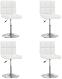 vidaXL Esszimmerstühle 4 Stk. Weiß Kunstleder [334189]