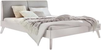 Hasena pronto - Wood Simone Massivholzbett 140x200 Buche weiss deckend, lackiert 323-Kul white