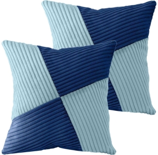 Amilian Kissenbezüge - 2er Set Kissenbezug - Zierkissenbezüge - Kissenhüllen, (2 Stück), 40x40 cm, Kissenhülle für Dekokissen, Kissen, Zierkissen, Sofakissen