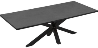 BENEDO MÖBEL Esstisch Esstisch Tisch Schwarz ECHT HOLZ MANGO Lackiert Spider Gestell (verschiedene Größen, Oberfläche Lackiert), Schwarzer Mango Tisch