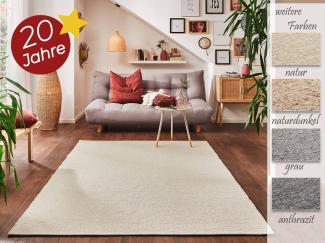 Handweb Teppich Walchsee, Farbe: Natur Hell, Größe: 60x110 cm
