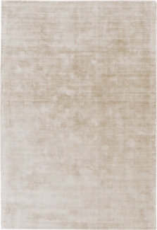 Flauschiger Viskose-Teppich | Wohnzimmerteppich Hochwertig | Weicher Bodenbelag | Klassisches Design | Beige-Grau, 160x230 cm, 17mm Gesamthöhe | Bari von Kadima Design