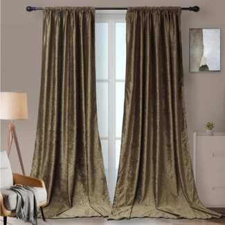 Rosnek Vorhang Luxus, Marokko Crushed Samt, für Schlafzimmer Wohnzimmer Deko, (2 St), H×B:183×132,213×132,244×132