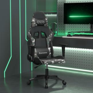 vidaXL Gaming-Stuhl mit Massagefunktion Schwarz Tarnfarben Kunstleder 345456