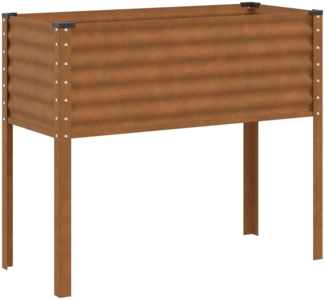vidaXL Gartenpflanzgefäß 100 x 45 x 90 cm Verwitterungsstahl 4008974