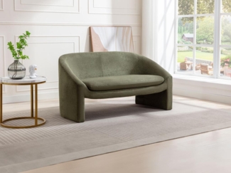 Vente-unique - Sofa 2-Sitzer - Stoff - Grün - OSSANA