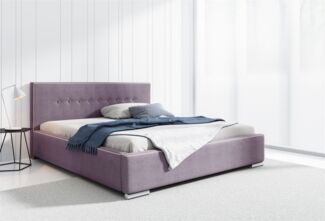 Polsterbett Doppelbett DEVIN Komplettset Polye. Flieder 160x200cm