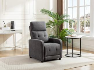 Vente-unique - Relaxsessel - Stoff - Anthrazit - JARAMILO