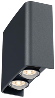 LED Wandleuchte 4W | IP65 Schutzart | CCT Wandleuchte einstellbare Farben 3000-6400 K | 360lm, Schwarz