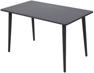 TPFGarden Gartentisch ROTHERHAM (Bistrotisch aus Stahl quadratisch, Oberfläche dunkelgrau, Hochwertiges Gestell pulverbeschichtet), Outdoor Esstisch - Terrassentisch - Maße (BxHxT): 70 x 72 x 120 cm
