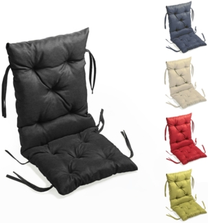 sunnypillow Bankauflage Bankauflage Stuhlkissen viele Farben und Größen zur Auswahl, 40 x 40 x 40 cm schwarz