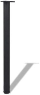 4 höhenverstellbare Tischbeine Schwarz 870 mm 242149
