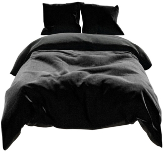 Visaggio Bettwäsche Winter Teddy Plüsch, Fleece, 4 teilig, Flauschig warmes Cashmere Touch, Einfarbig Wende