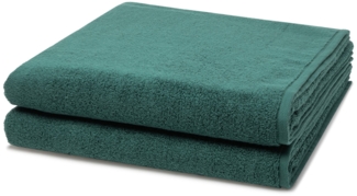 Ross Sensual Skin 2 tlg. Frottier-Set - 2 X Duschtuch (75 X 140cm) - 500 g/m2 - Moosgrün