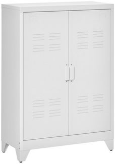 HOMCOM Aktenschrank Verstellbarer Einlegeboden (Büroschrank, 1-St, Aufbewahrungsschrank) für Wohnzimmer, Büro, Weiß