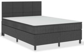 Doppelbett Dunkelgrau Stoff 140x200 cm [3054798]