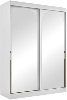 Kleiderschrank Mezzinto 150 (Farbe: Weiß / Weiß + Gold)