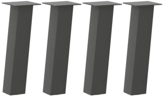 vidaXL Couchtischbeine 4 Stk. Anthrazit 42 cm Stahl 4012502