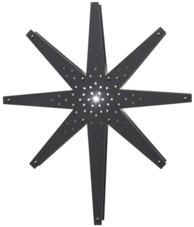 Star Trading Holzstern Hängeleuchte ,Tall', groß, 70cm, graphite