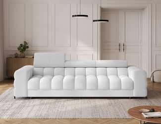 MOEBLO Sofa Telli, Modernes 3-Sitzer-Sofa aus Stoff, Couch & Polstermöbel mit Schlaffunktion, verstellbaren Kopfstützen, freistehend für Wohnzimmer, (BxHxT): 260 × 96 × 100 cm
