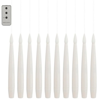 edelman Lichterkette LED Hängekerzen weiß 15,5cm 10 Stück