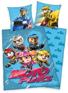 Herding Kinderbettwäsche Paw Patrol Wende Bettwäsche Set 2 tlg. 135x200cm 80x80cm