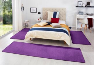 Kurzflor Bettumrandung Fancy 3teilig
