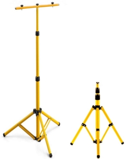 Clanmacy Baustrahler Teleskop Stativ für Arbeitstrahler LED Strahler Fluter in Gelb