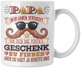 Trendation Tasse Bester Vater Papa Tasse Geschenk zum Vatertag Lustiger Spruch von Kind