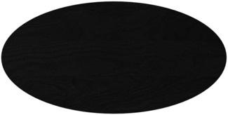 vidaXL Tischplatte Dunkelbraun 100x50x2 cm Massivholz Eiche Oval 4009054