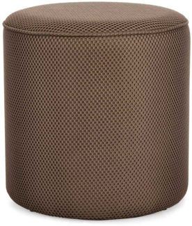 Pouf Olesya aus Waben-Stoff, Tierra, 42 x 42 x 43 cm