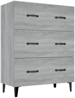 vidaXL Sideboard, Holz Grau Sonoma, 69,5 x 34 x 90 cm