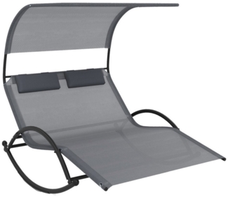 COSTWAY Gartenliege 2 Personen, mit Dach, 1 St, bis 300kg, 197x137x165 cm