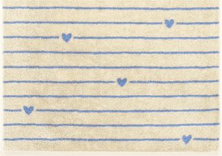Cawö Duschtuch Badetuch 70x140 cm Heart Beats Line capri Herzen blau 6276-31