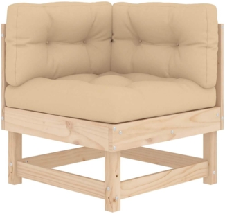 vidaXL Ecksofa mit Kissen Massivholz Kiefer 825422