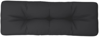 vidaXL Palettenkissen Schwarz 120x40x12 cm Stoff 360630