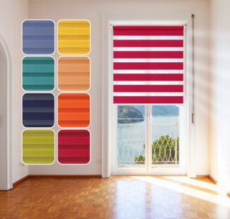 Doppelrollo Doppelrollo "Colour" Duo-Rollo Klemm Fix mit Klemmträger, Fenster-Roll, DomDeco, Klemm- oder Schraubmontage