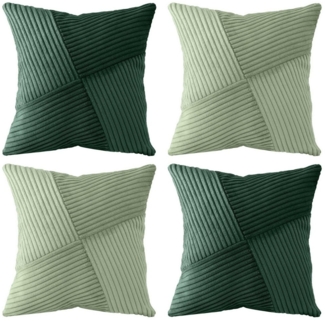 Amilian Kissenhüllen - 4er Set Kissenbezug, Kissenbezüge - Zierkissenbezüge, (4 Stück), 40x40 cm, Kissenhülle für Sofakissen, Dekokissen, Zierkissen, Kissen