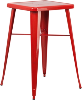 Flash Furniture Aaron Stehtisch, 60,3 cm, quadratisch, Metall, für drinnen und draußen, Rot