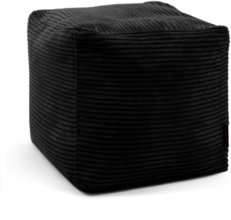 Sitzsack ‘Pouf Up!‘, Bezugstoff - Waves, 100% Polyester, Black, 40x45x45 cm cm.