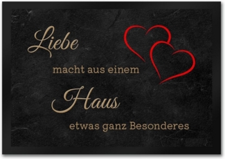 speecheese Fußmatte Liebe macht aus einem Haus etwas ganz Besonderes Fußmatte in 35x50 cm