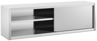 Royal Catering Wandhängeschrank 200 x 45 x 60 cm Schiebetür Hängeschrank Edelstahl Hängeoberschrank