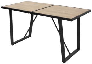 ML-DESIGN Esstisch Esszimmertisch Küchentisch Frühstückstisch für Küche & Esszimmer, Tisch in Eichen-Optik 140 x 70 x 75 cm MDF/Stahl