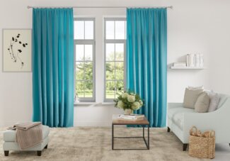 Home affaire Vorhang Parry, Kräuselband (2 St), blickdicht, Polyester, 2-er Set, blickdicht, monochrom, basic, einfarbig, Bestseller