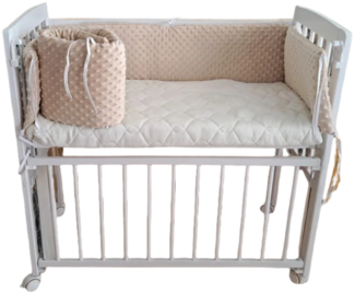 Baby Beistellbett mit Matratze Nestchen Beige